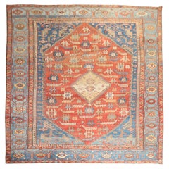 Antique Oversize Tribal Persian Bakshaish Rug