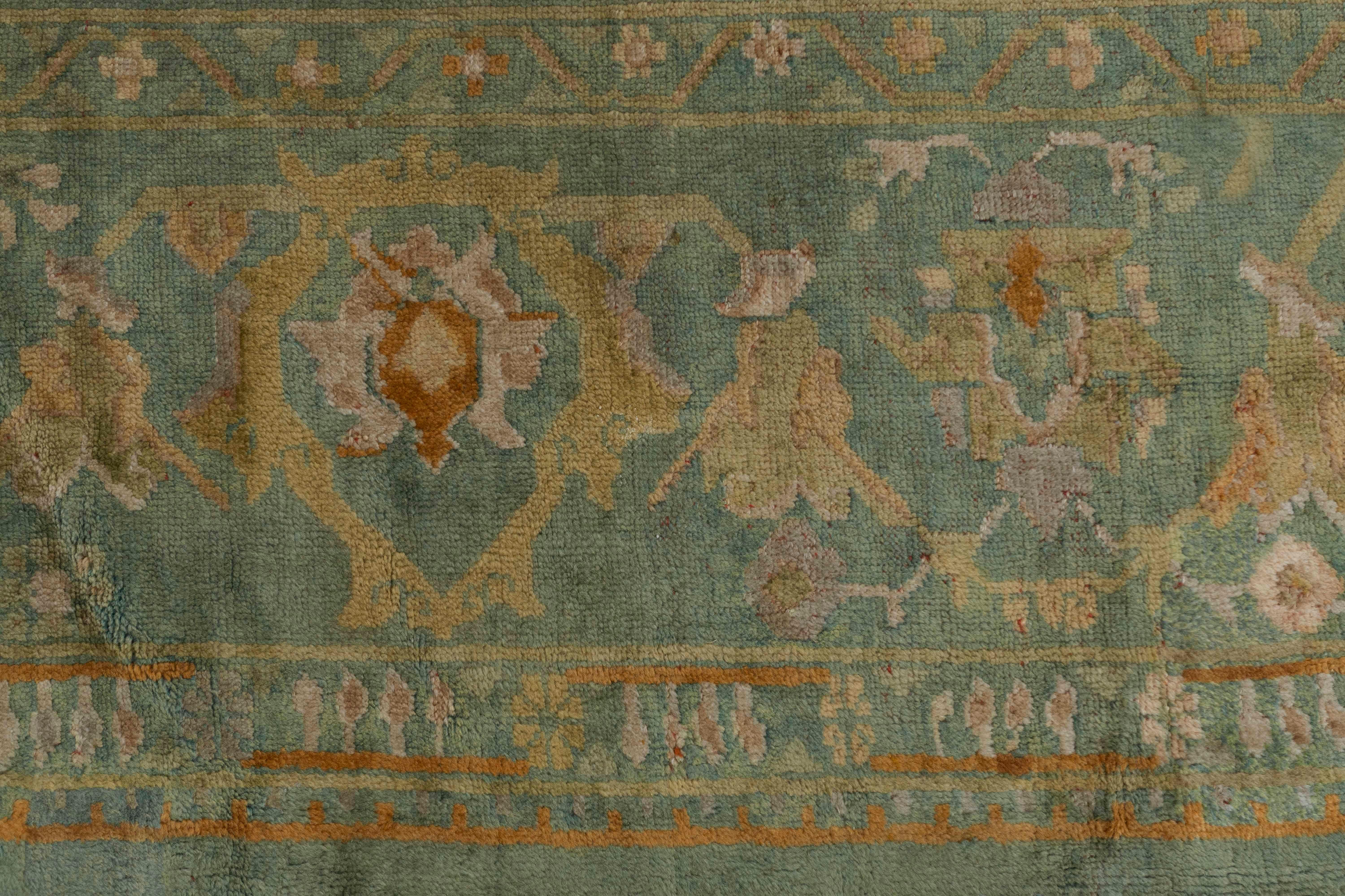 Antiker türkischer Oushak-Teppich in Übergröße 14'4 x 19' im Angebot 5