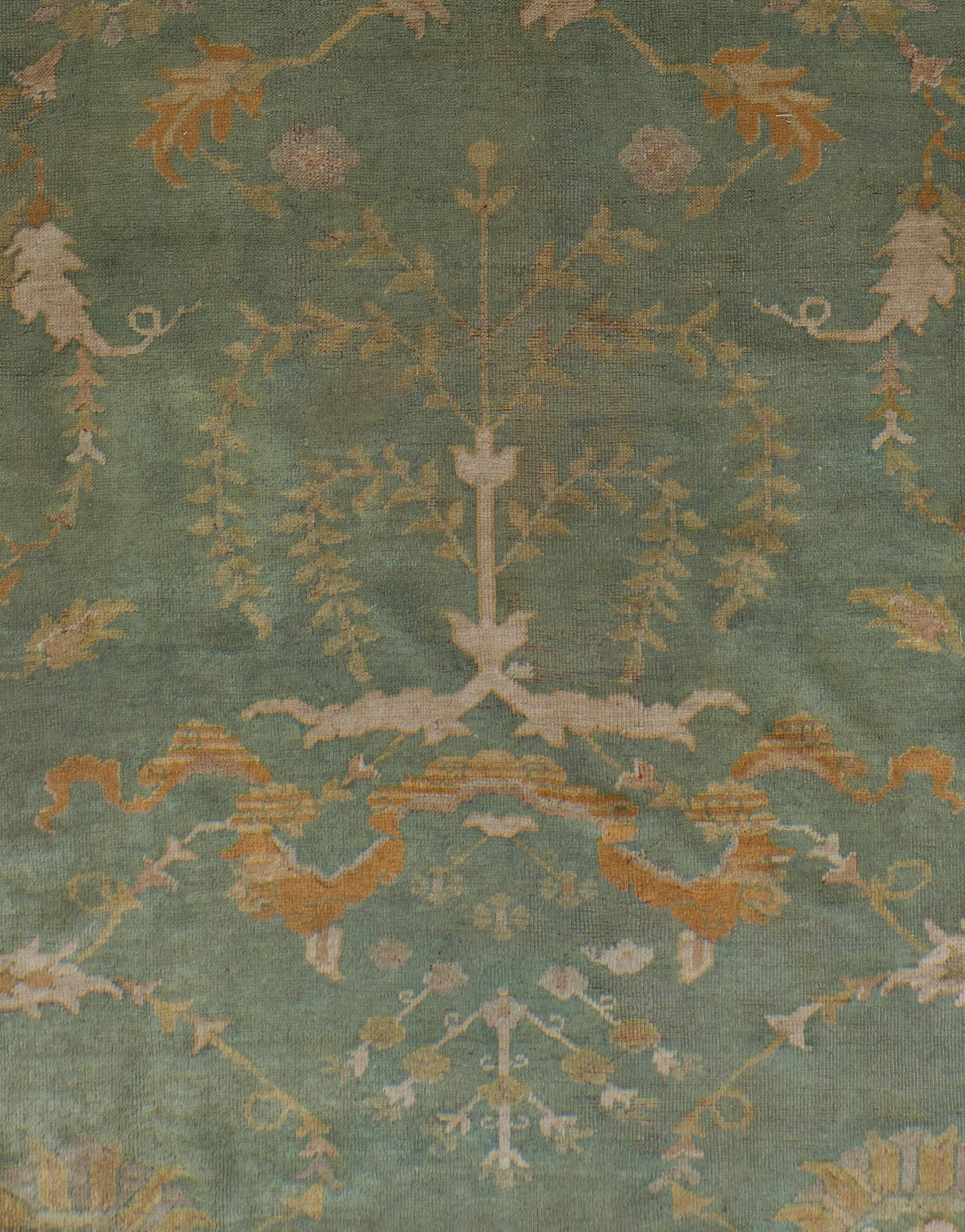 Antiker türkischer Oushak-Teppich in Übergröße 14'4 x 19' (Türkisch) im Angebot