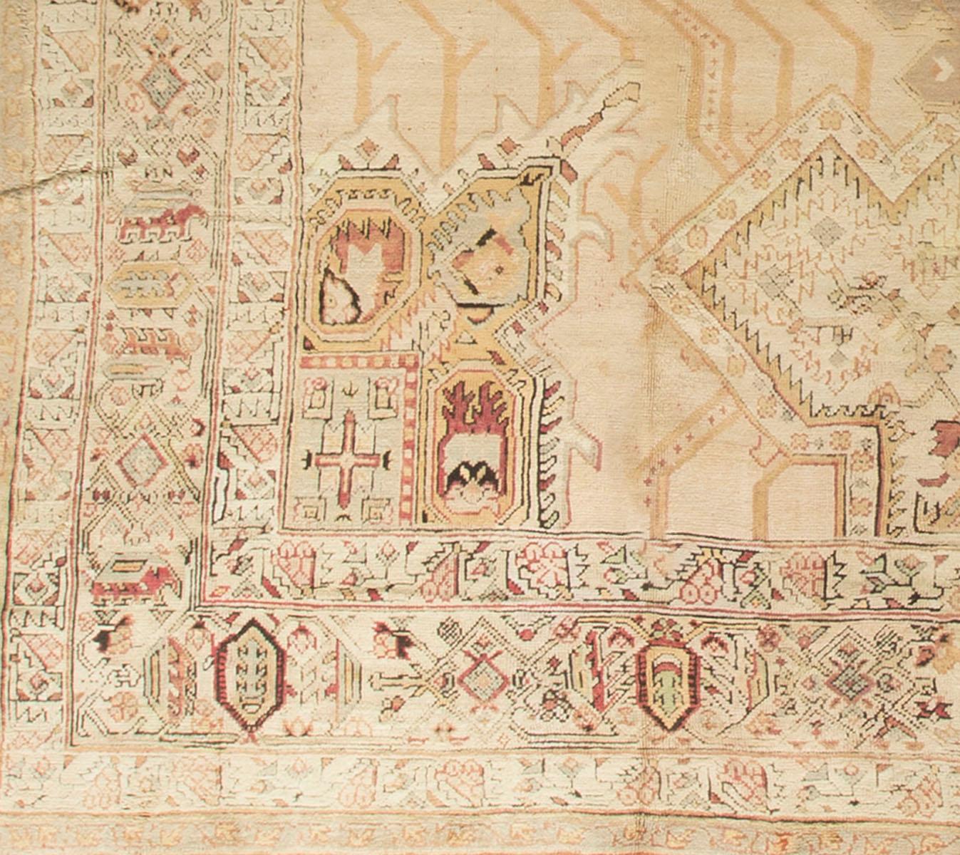XX secolo Antico tappeto Oushak turco oversize 14'11 x 21' in vendita
