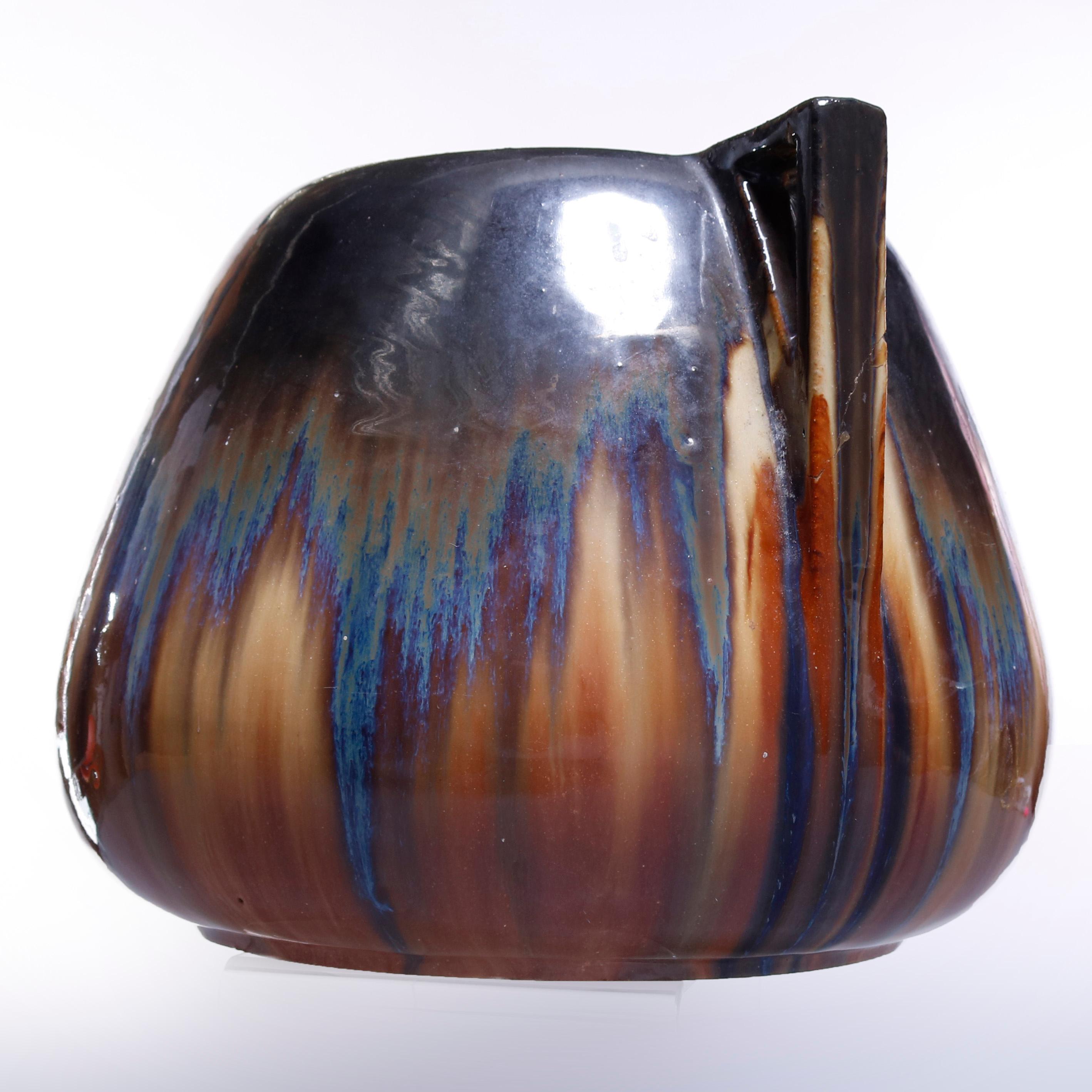 Arts and Crafts Oversized Arts & Crafts Art Pottery Double Handle Vase by Fulper, circa 1920