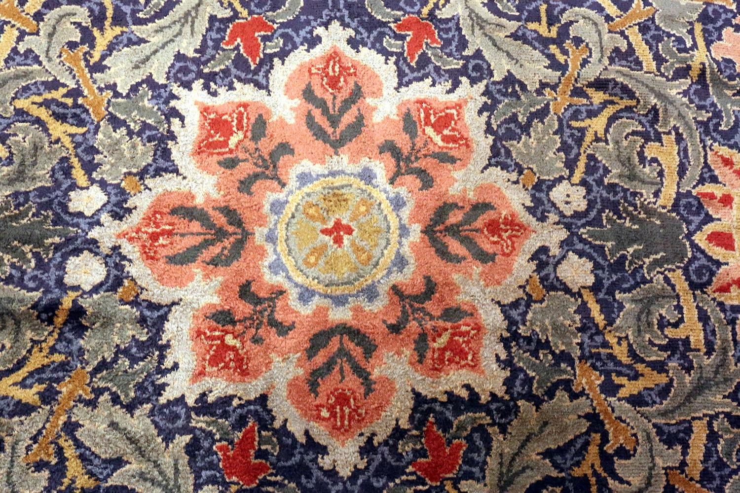 Hand-Knotted Antique Arts & Crafts William Morris Design Rug. Size: 19 ft x 30 ft For Sale