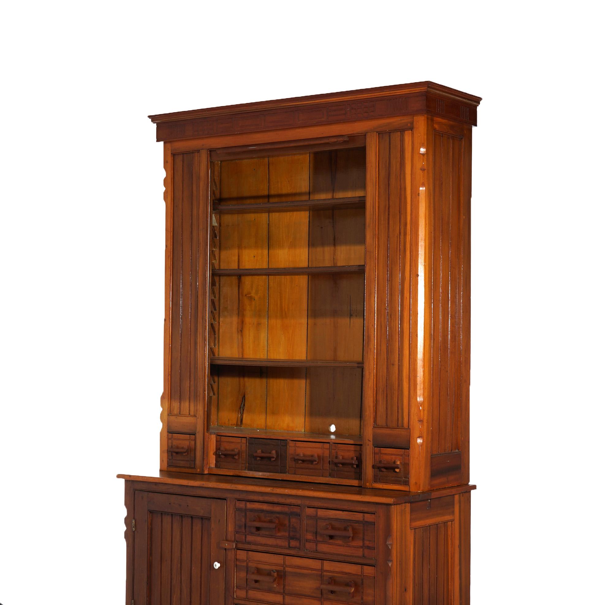 Antique Oversized Country Store Cabinet, C1900 For Sale 1