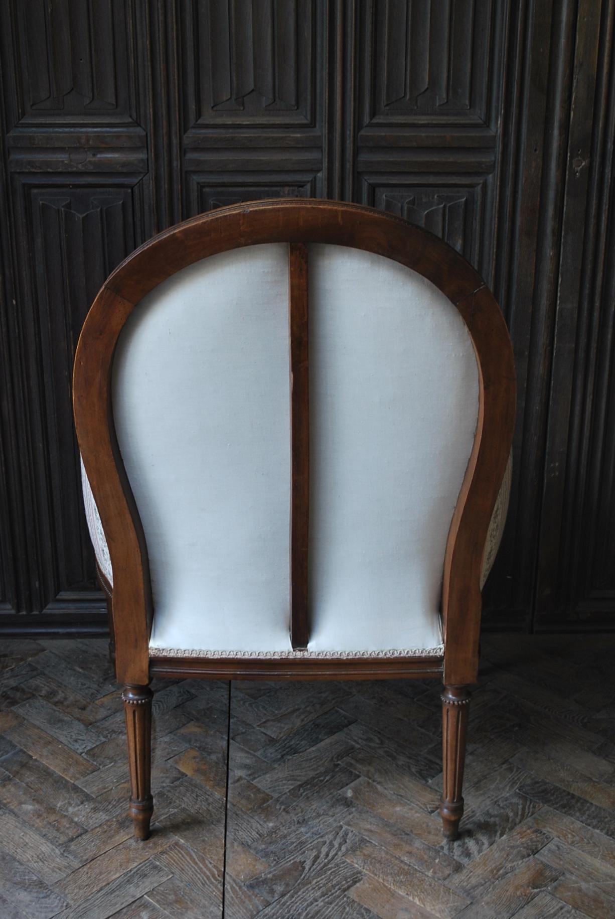 Carved Antique Oversized French Armchair For Sale