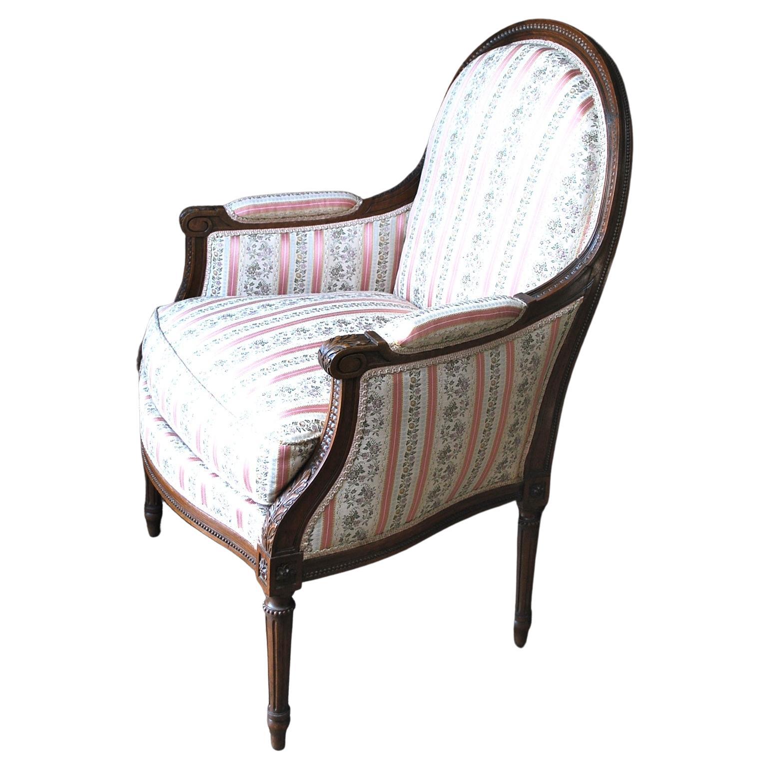 Antique Oversized French Armchair For Sale