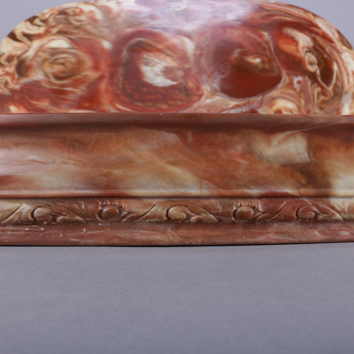 Antique Oversized Hand-Carved Incolay Stone Classical Cameo Jewelry Box 2
