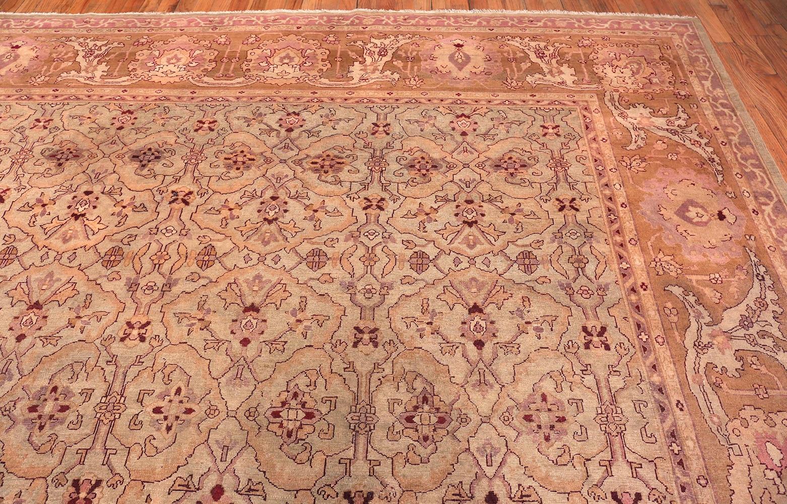 Wool Antique Indian Amritsar Rug. Size: 12 ft 10 in x 22 ft 6 in For Sale