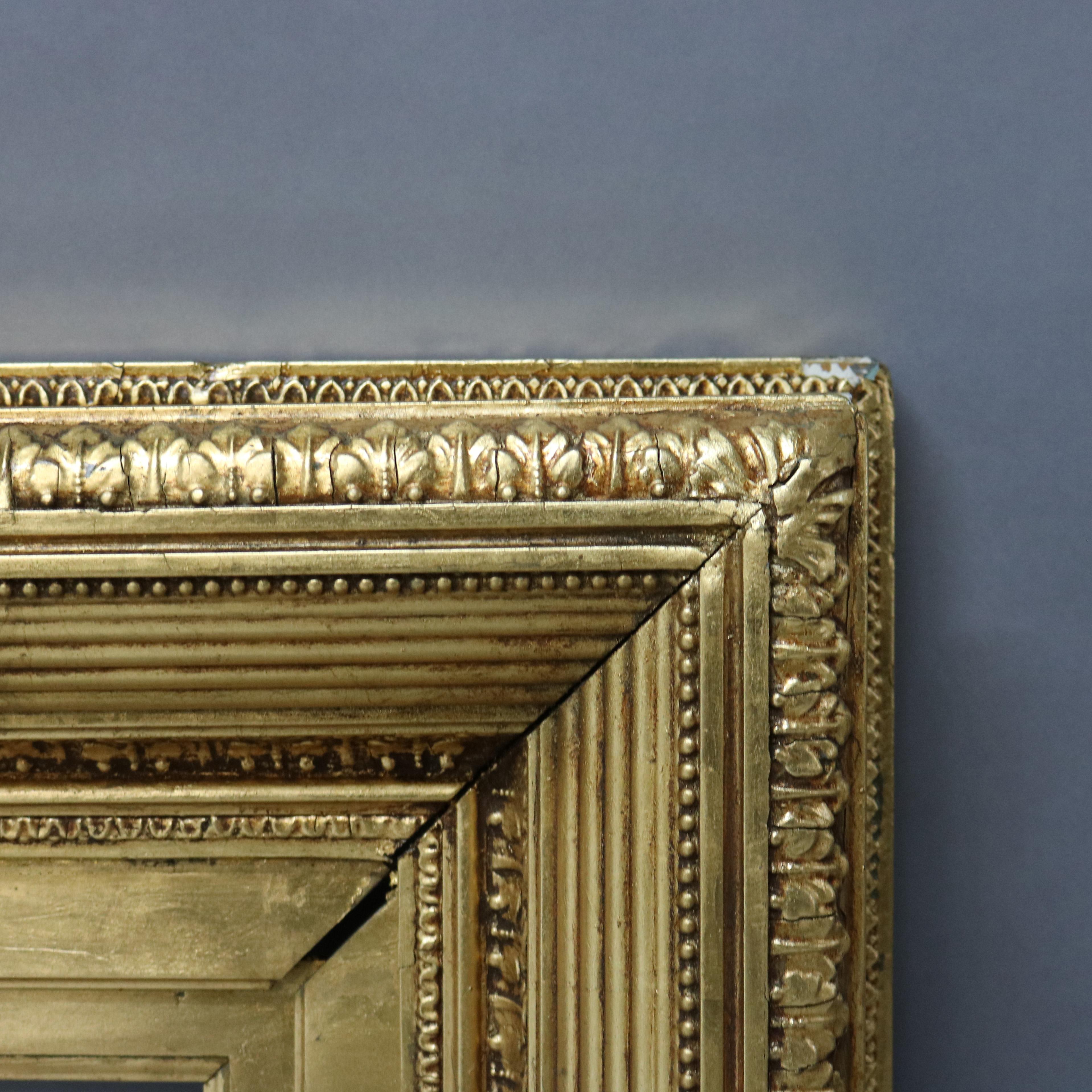 Antique Oversized Museum Giltwood Frame Circa 1890 In Good Condition In Big Flats, NY