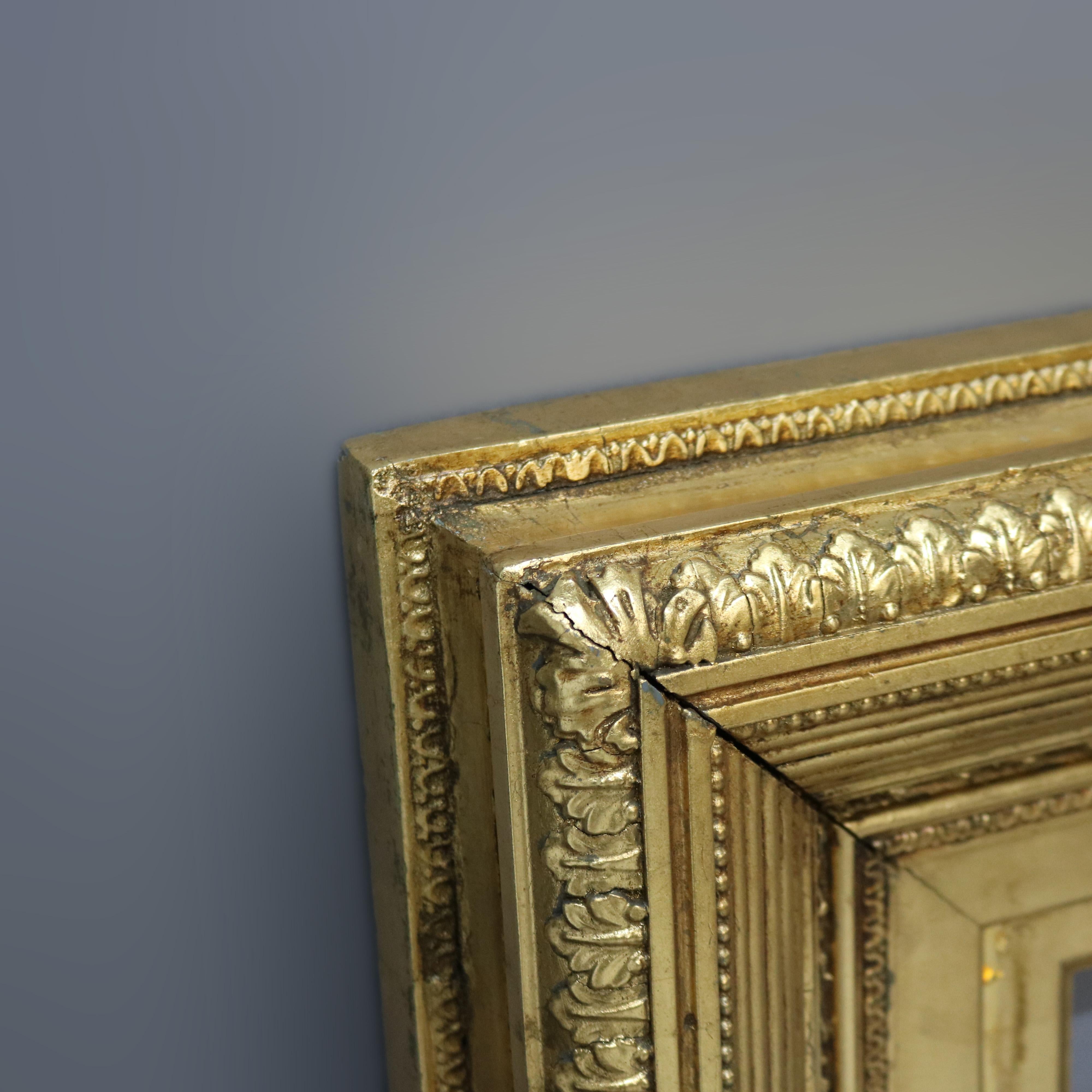 Wood Antique Oversized Museum Giltwood Frame Circa 1890