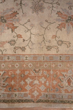 Antique Oversized Oushak Carpet, Salmon Palette, circa 1920