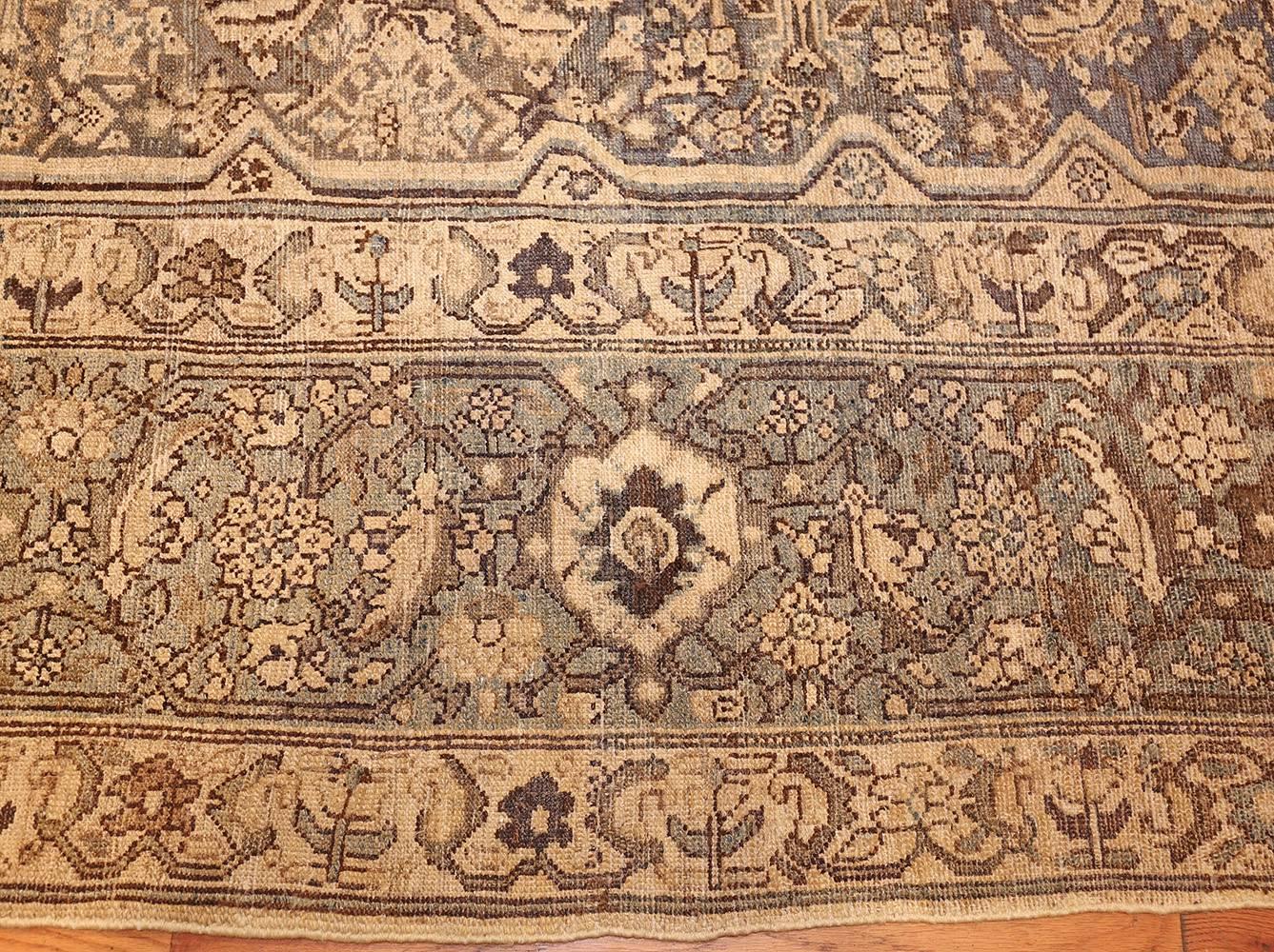 Hand-Knotted Antique Oversized Persian Malayer Carpet. 13 ft 6 in x 25 ft 9 in For Sale