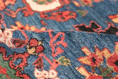 Oversized Blue Antique Tribal Persian Malayer Geometric Abrash Rug 14'6" x 20'6"