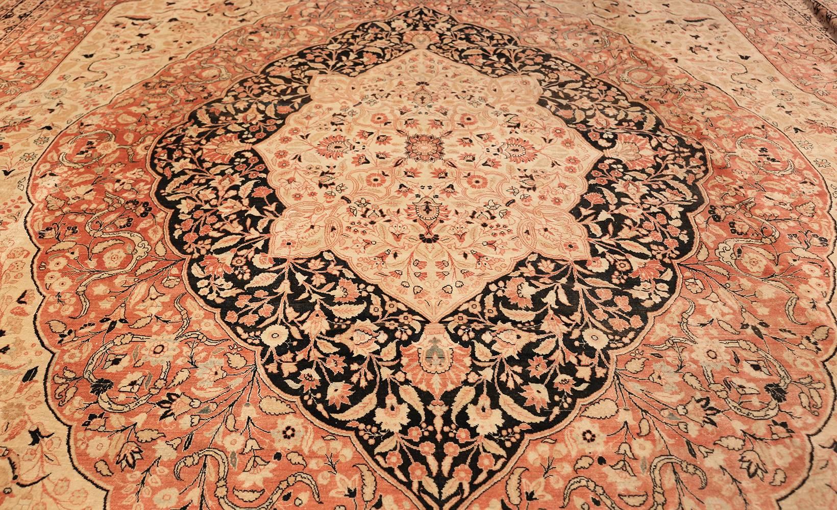 Wool Antique Tabriz Persian Carpet by Haji Jalili. 16 ft x 25 ft 4 in For Sale