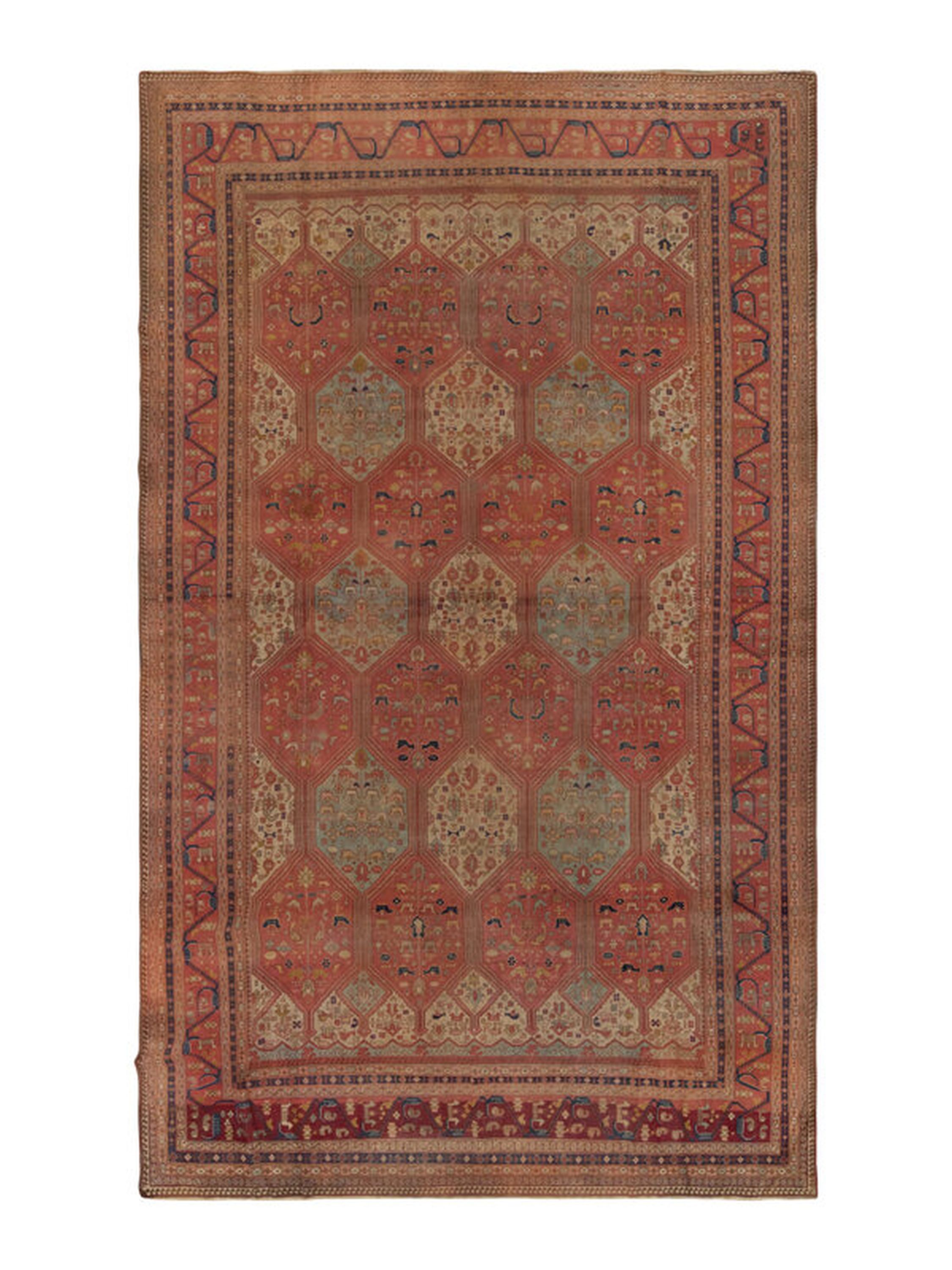 Antique Oversized Turkish Anatolian Rug with Geometric Medallions - Rug & Kilim For Sale