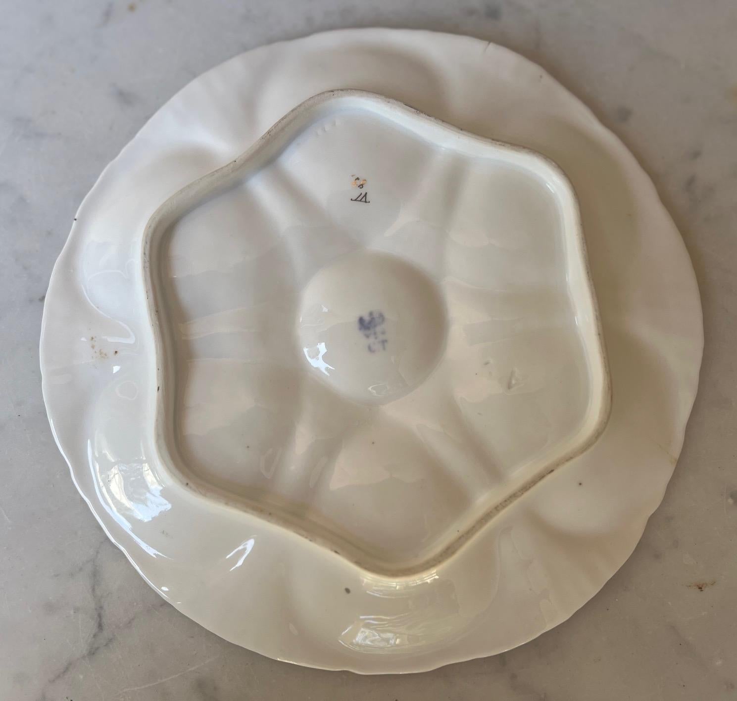 Antique Oyster Plate by Carl Tielsch For Sale 2