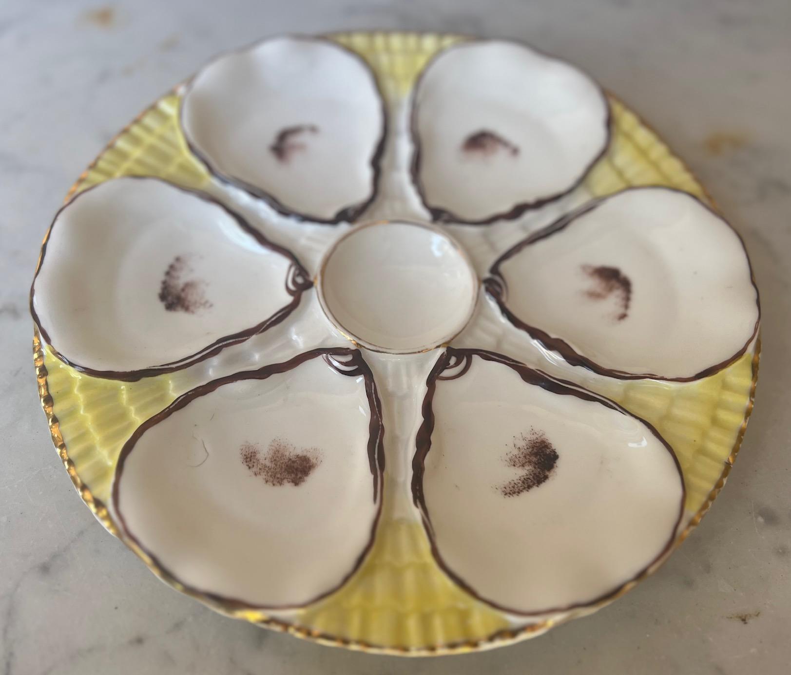German Antique Oyster Plate by Carl Tielsch