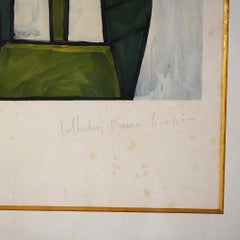 Antique Pablo Picasso Signed Print “Femme A La Robe Verte”, 381/500 Limited Ed
