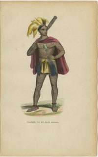 Antique Pacific Islanders & Polynesian Costume Prints, Set of 10, c.1852, view 5