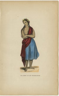 Antique Pacific Islanders & Polynesian Costume Prints, Set of 10, c.1852, view 7