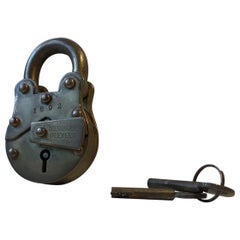 Antique Padlock in Brass, circa 1900