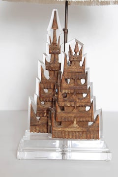 Antique Pagoda Fragments Made into a Table Lamp