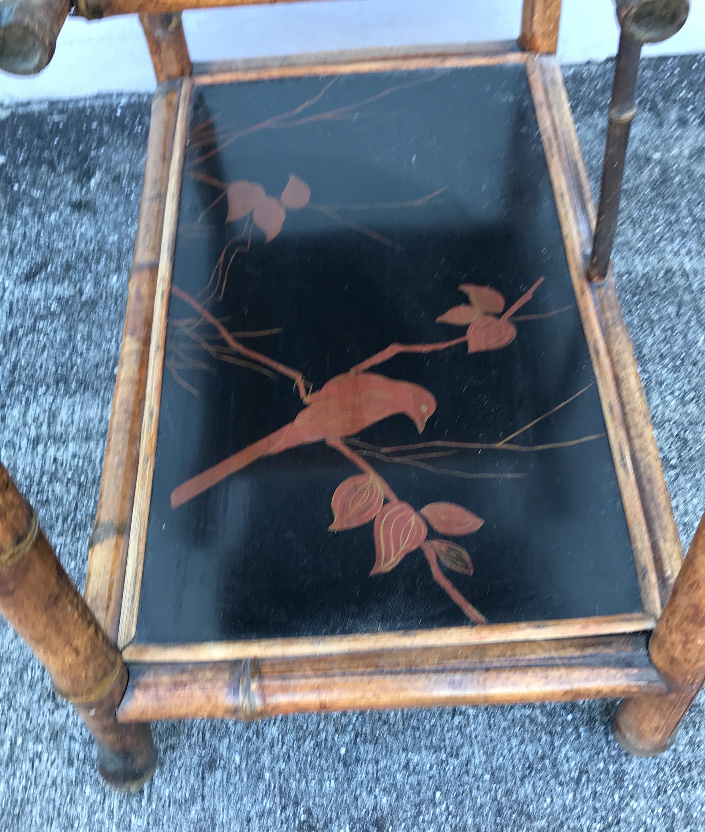 Antique Pagoda Style Bamboo Shelf 5