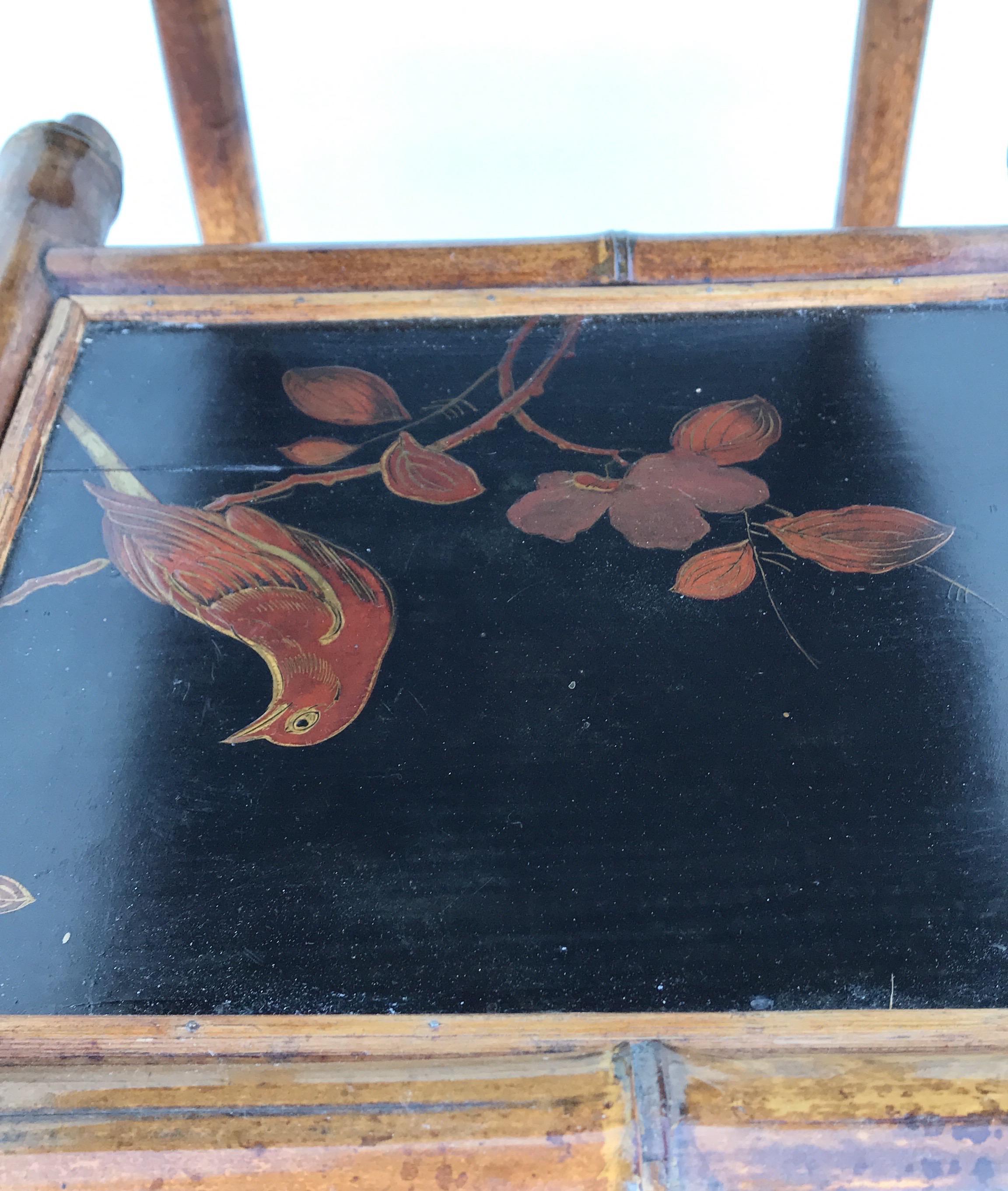 Antique Pagoda Style Bamboo Shelf 6