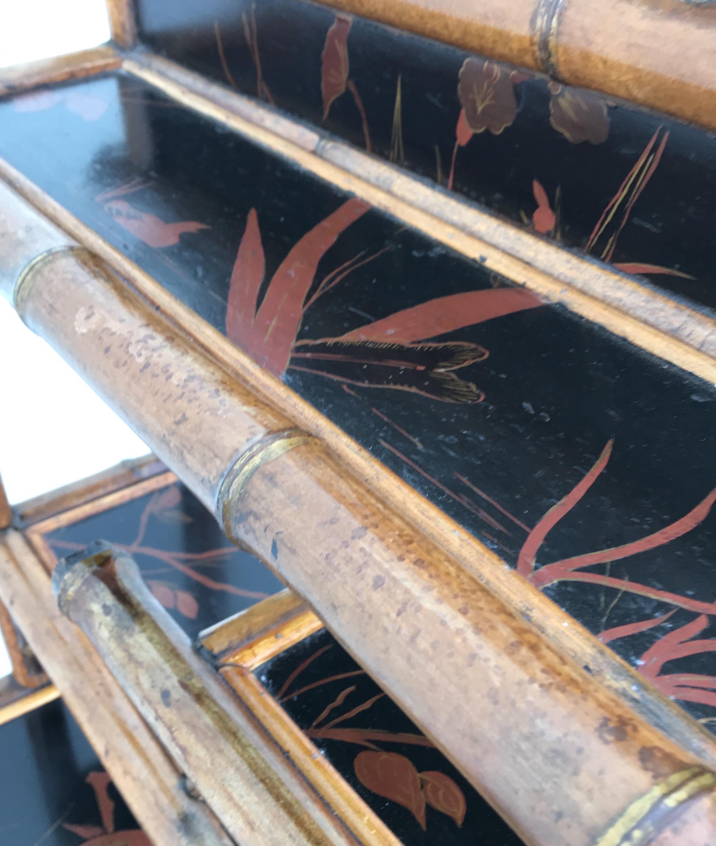 Antique Pagoda Style Bamboo Shelf 8