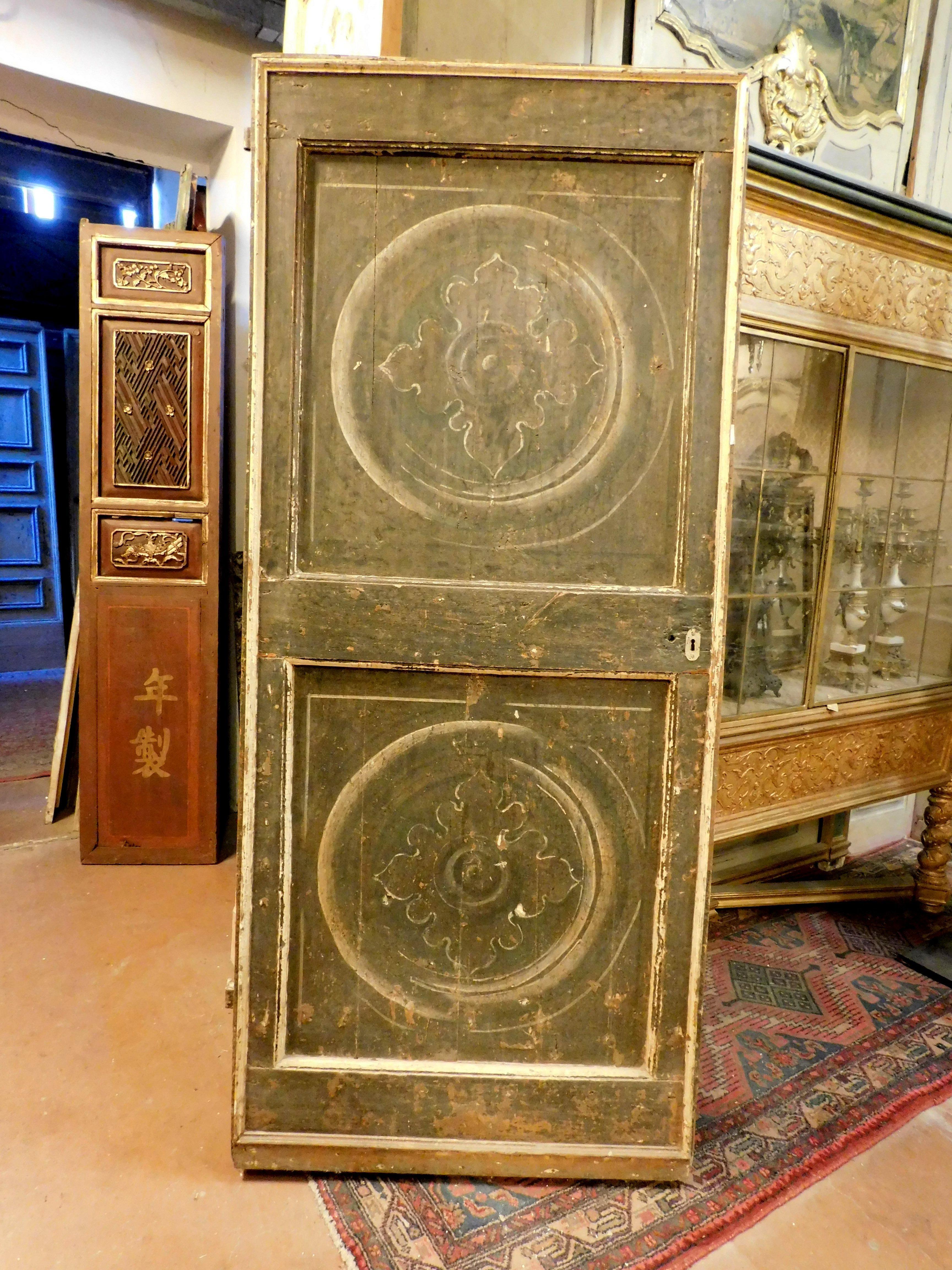 Puerta Simple Antigua Pintada y Lacada, Siglo XVIII, Italia Italiano en venta