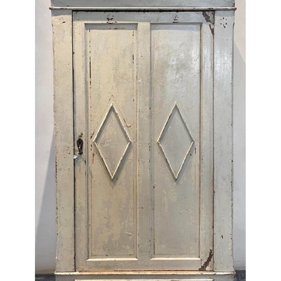 Antique Painted Armoire, 19th Century, FR-0120 In Fair Condition For Sale In Scottsdale, AZ