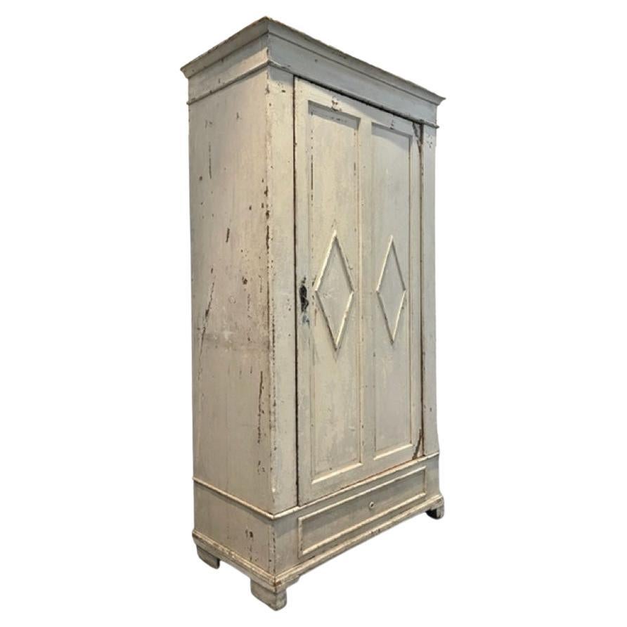 Antique Painted Armoire, 19th Century, FR-0120