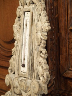 Antique Painted Barometer from France, 19th Century