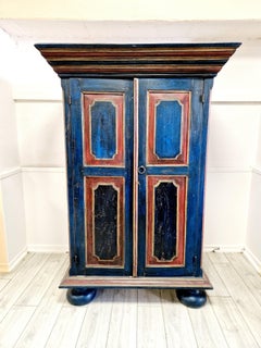Antique Painted Bavarian Cupboard