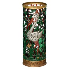 Antique Painted Cast Iron Stick Stand