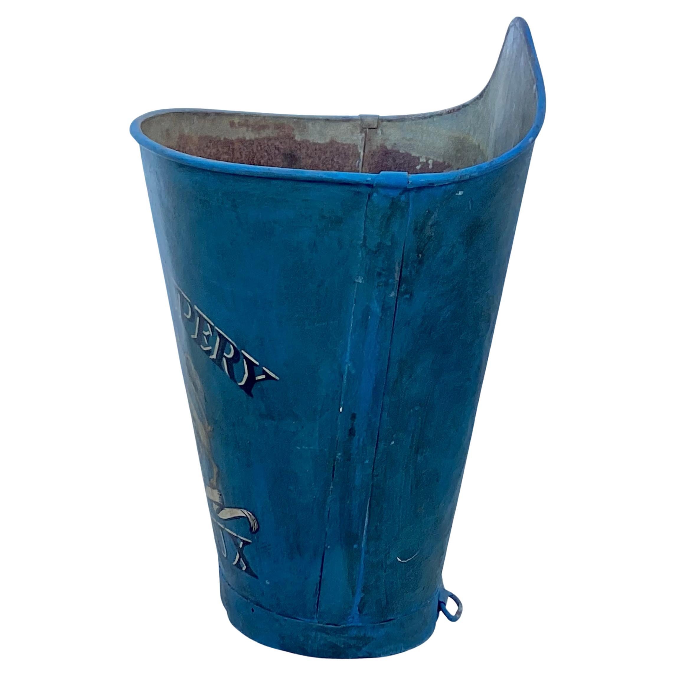 Antique Painted Chateau Grape Hod Wine Bucket  In Good Condition In Bradenton, FL