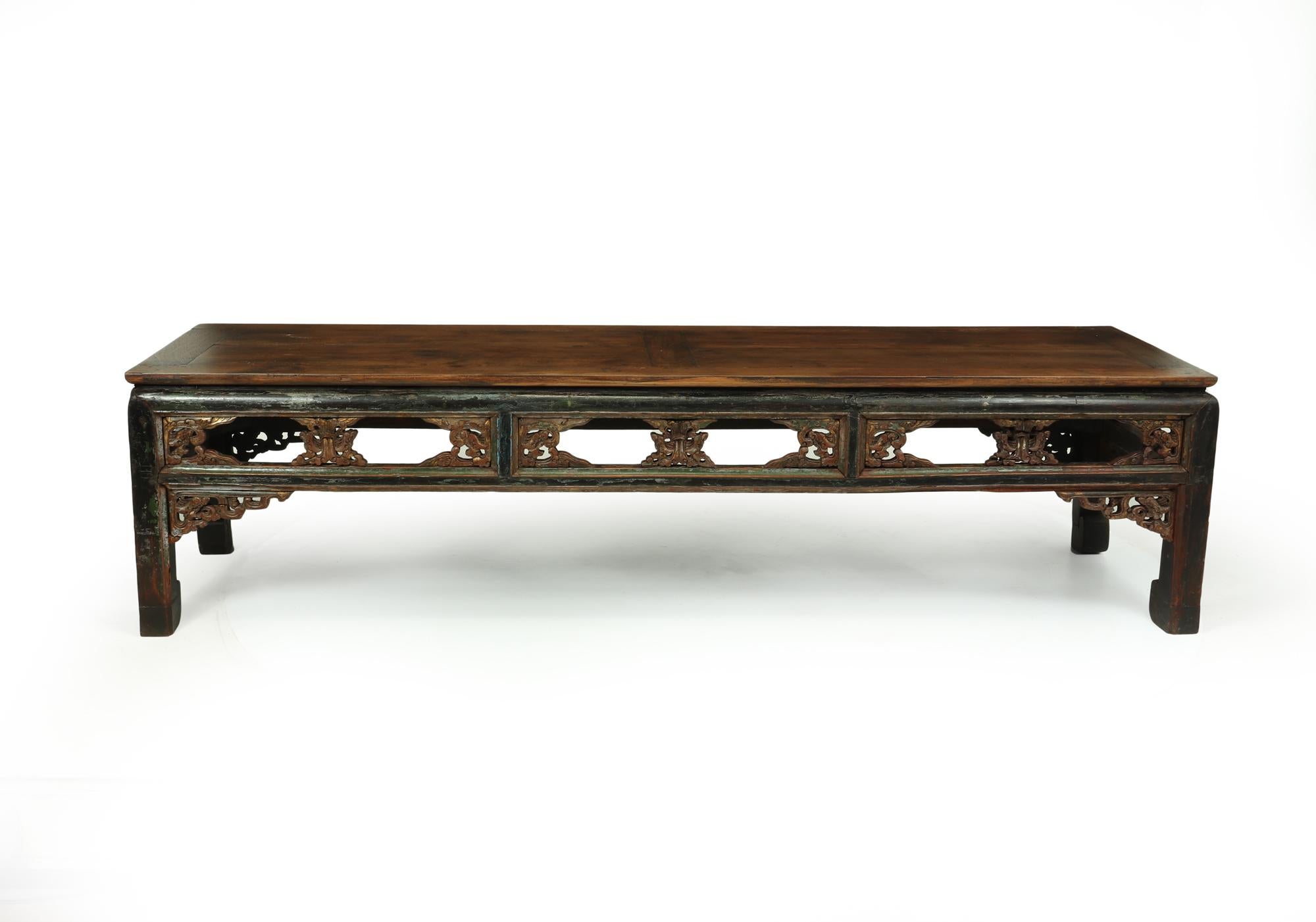 Chinese Export Antique Painted Chinese Coffee Table Shanxi For Sale