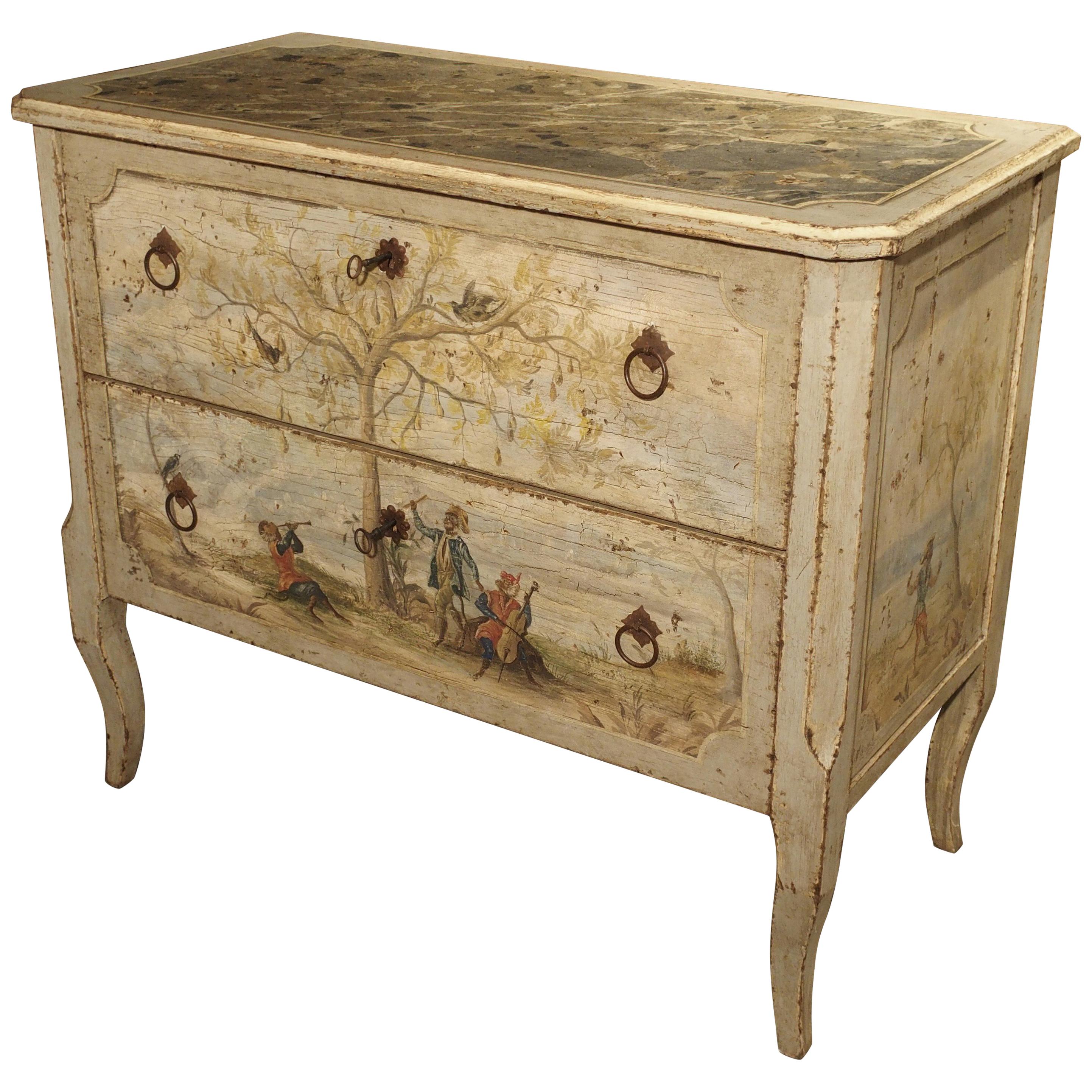 Antique Painted Commode from Italy, 19th Century