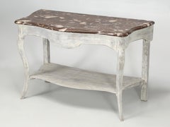 Antique Painted Console Table with a Stunning Marble Top Possibly Swedish