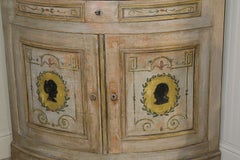 Antique Painted Corner Cabinet from Northern Italy  circa 1800