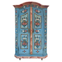 Antique Painted Cupboard Dated 1843