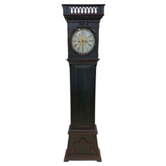 Antique Painted Danish Grandfather Clock, 19th Century, Denmark