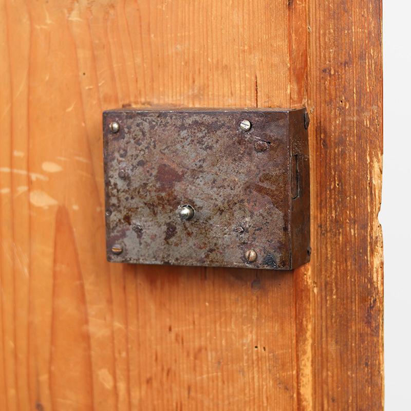 Antique Painted Folk Art Farmhouse Bridal Cabinet 1815 Pino en venta