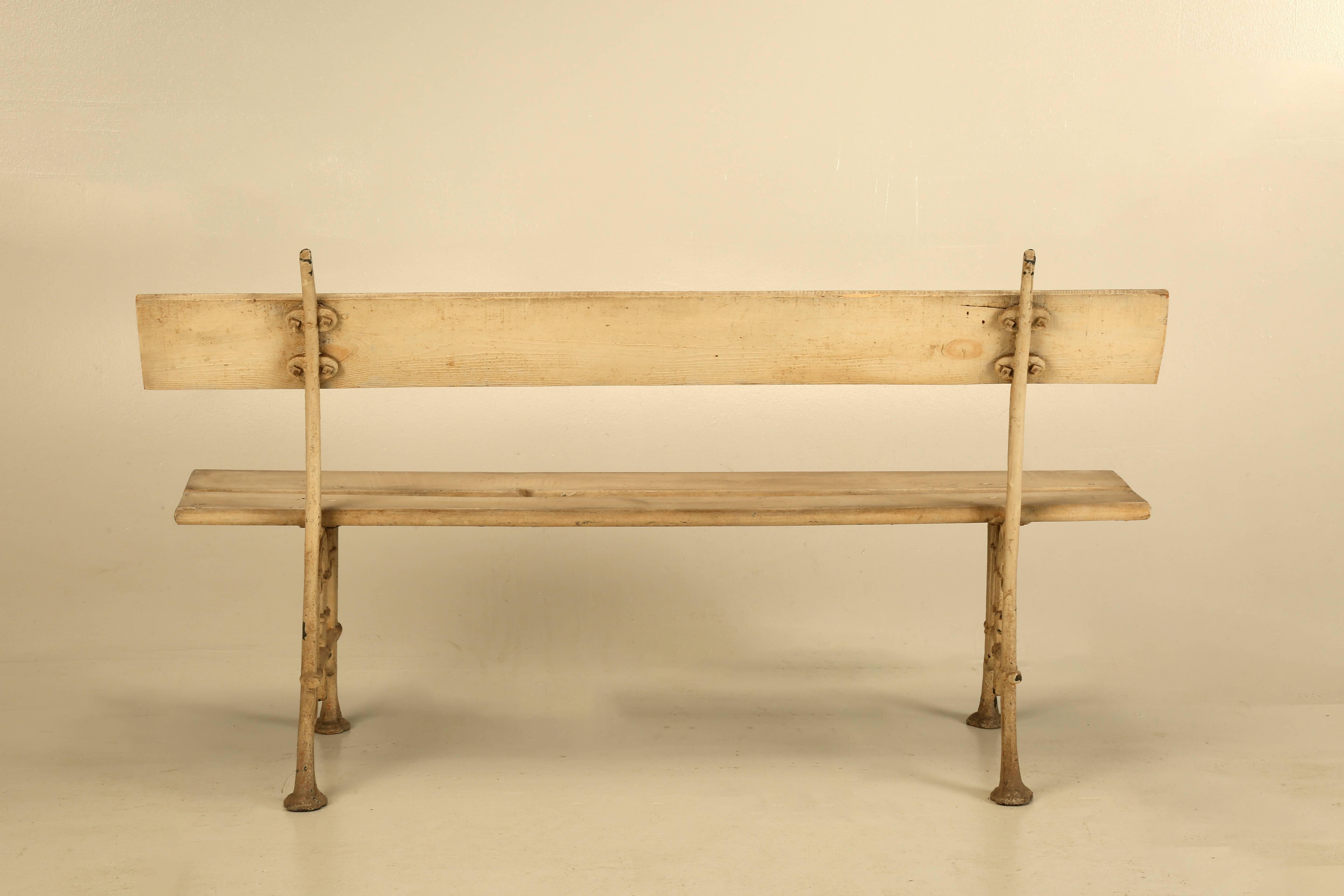 Antique Painted French Garden Bench, circa 1900s 1