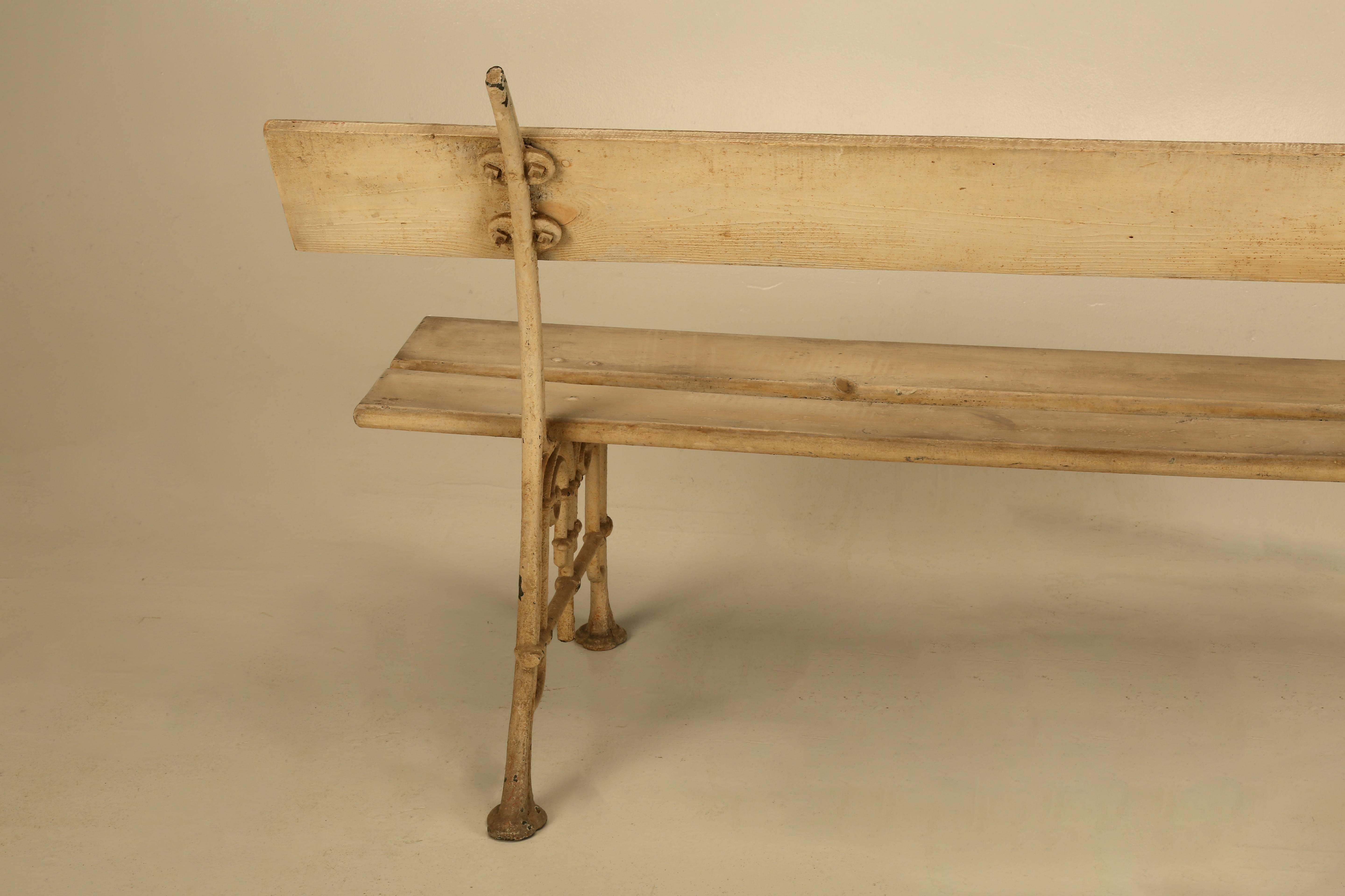 Antique Painted French Garden Bench, circa 1900s 2