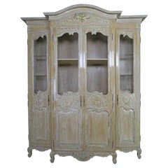 Vintage Painted French Louis XV Style Cabinet, circa 1940s