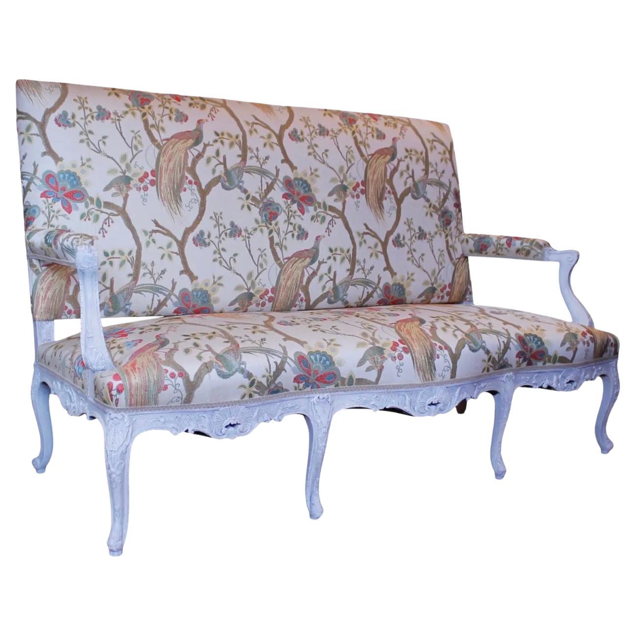 Antike gemalt Französisch Régence Stil Sofa oder Settee im Angebot