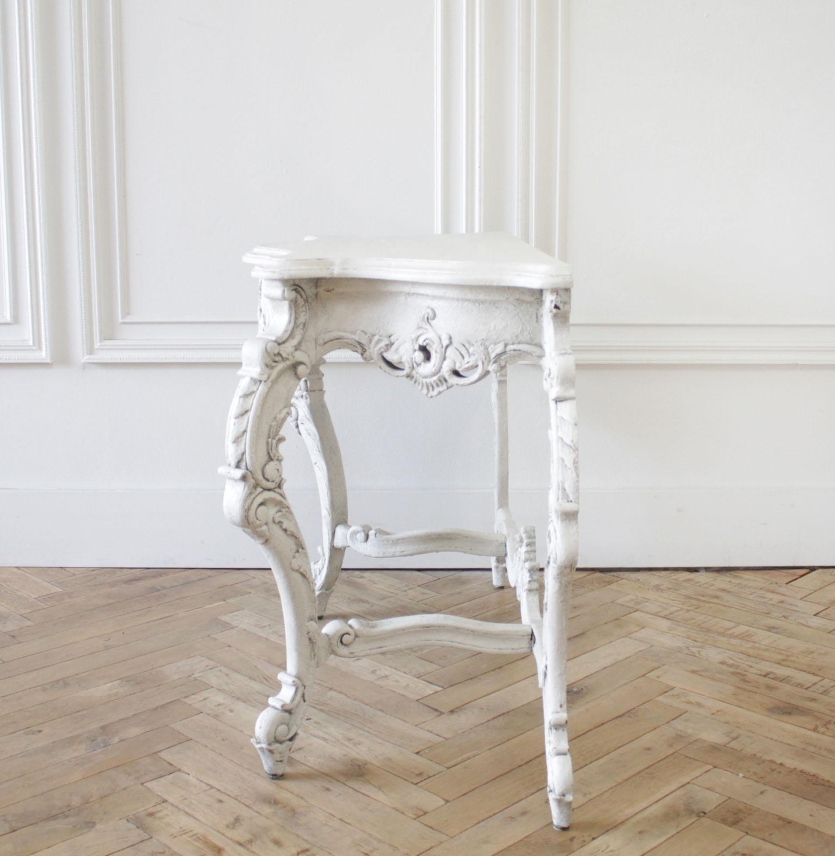 Louis XV Antique Painted French Style Console Table