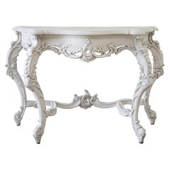 Antique Painted French Style Console Table
