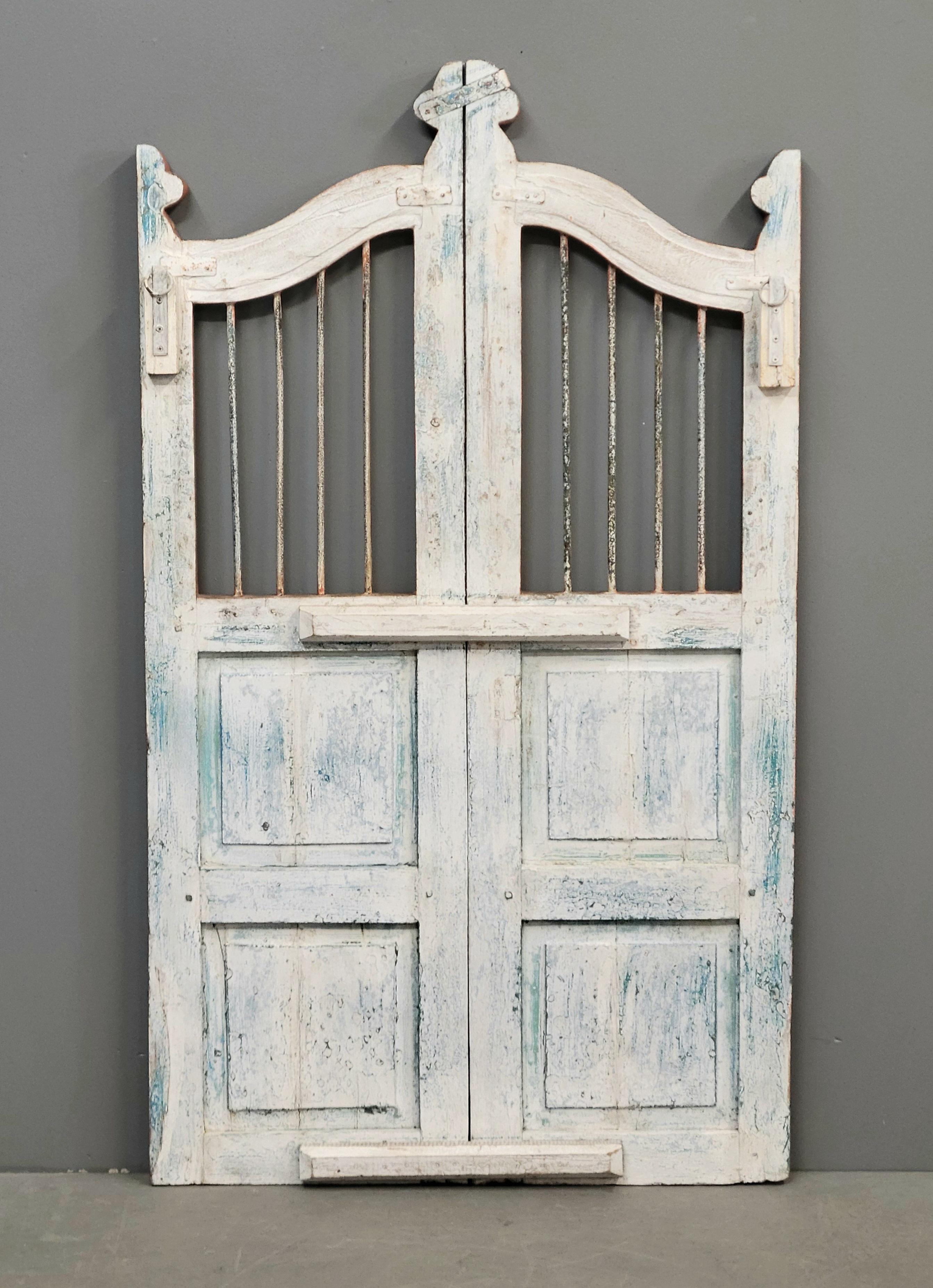 Antique Painted Indian Dog Gates Wall Hanging For Sale 5