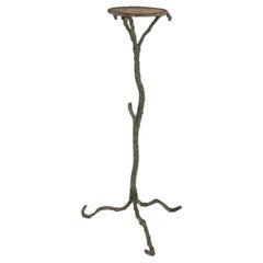 Antique Painted Iron Naturalistic Plant Stand